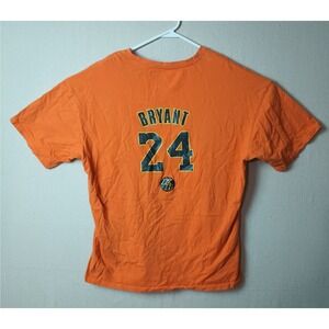 Kobe Bryant #24 T-Shirt Orange Los‎ Angles Lakers Size Large Short Sleeve P
